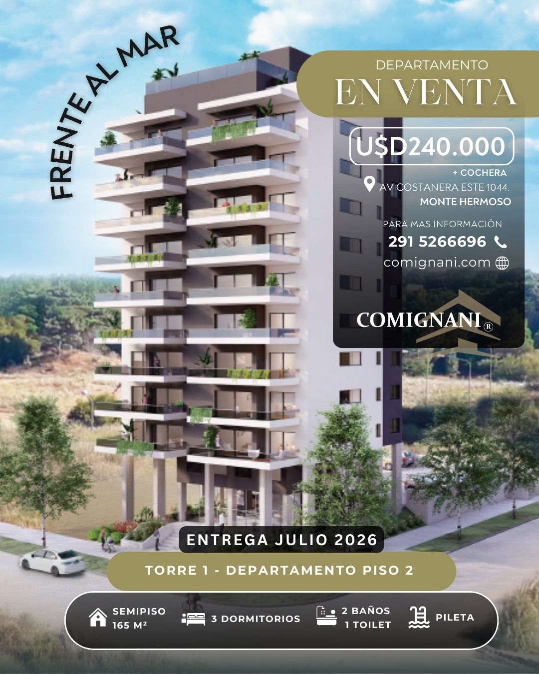 Departamento en Venta  Monte del Este, Monte Hermoso - Bahía Blanca Propiedades | SITIO OFICIAL l