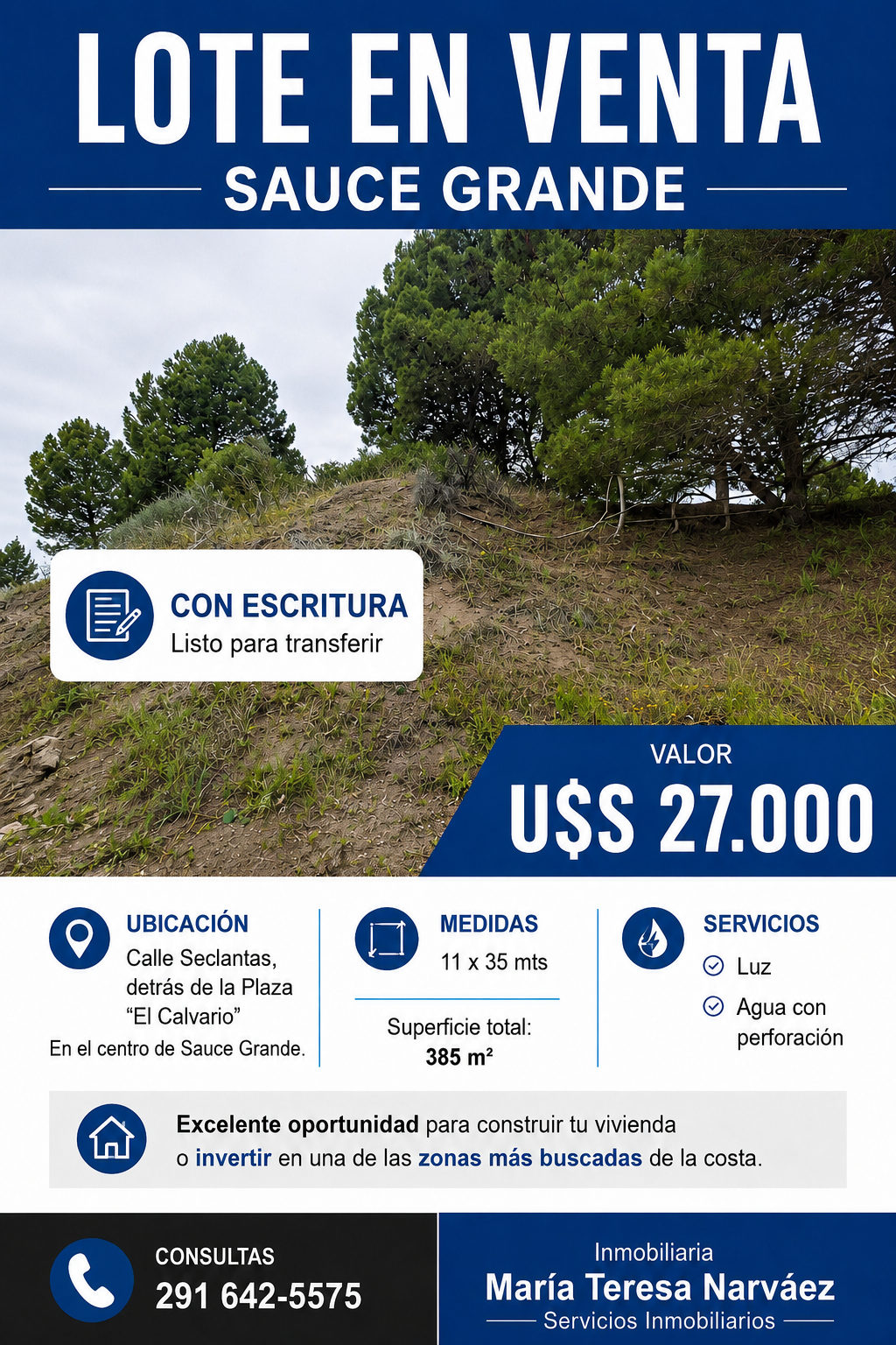 Terreno en Venta  El Sauce, Monte Hermoso - Bahía Blanca Propiedades | SITIO OFICIAL l