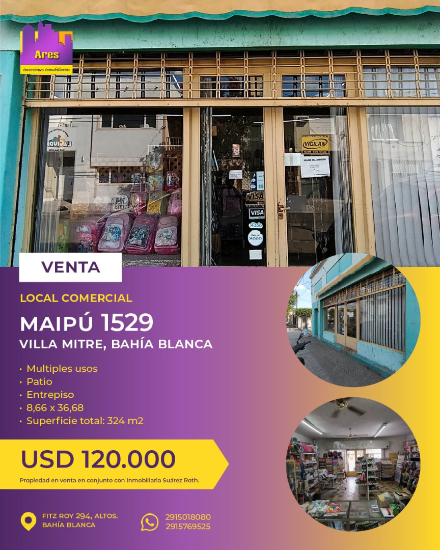 Local en Venta en MAIPU 1529, Villa Mitre, Bahía Blanca - Bahía Blanca Propiedades | SITIO OFICIAL l