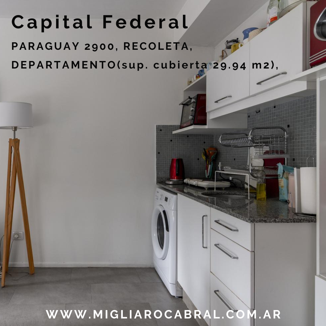 Departamento en Venta en PARAGUAY 2900, Recoleta, CABA - Bahía Blanca Propiedades | SITIO OFICIAL l