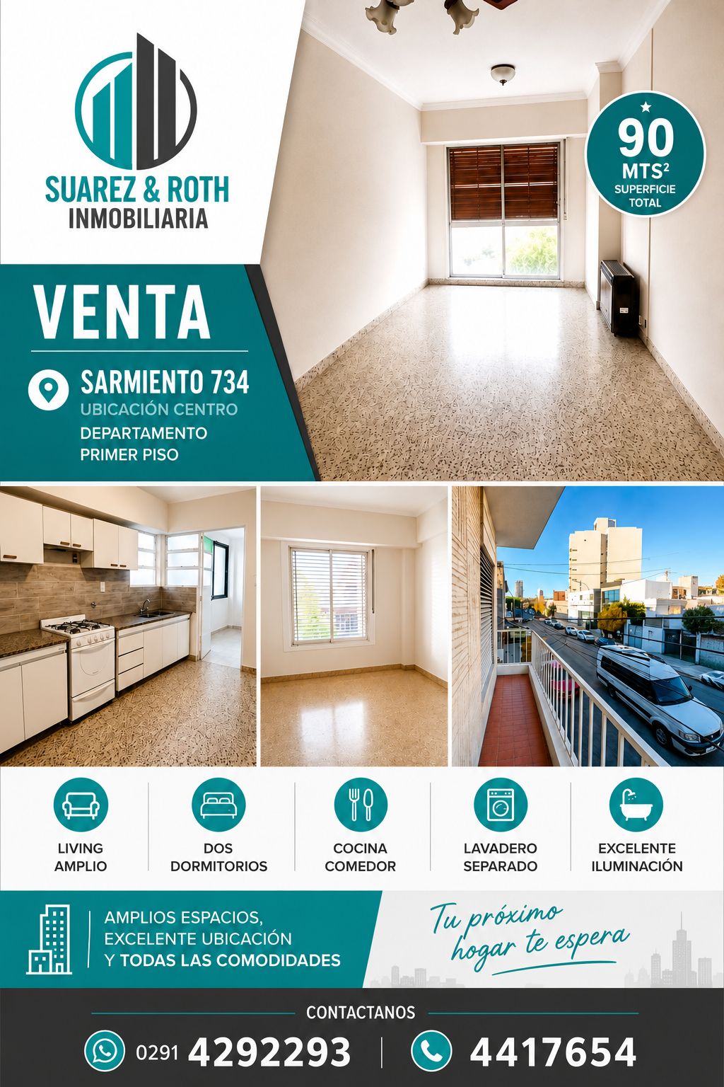 Departamento en Venta en Sarmiento 734, Centro, Bahía Blanca - Bahía Blanca Propiedades | SITIO OFICIAL l