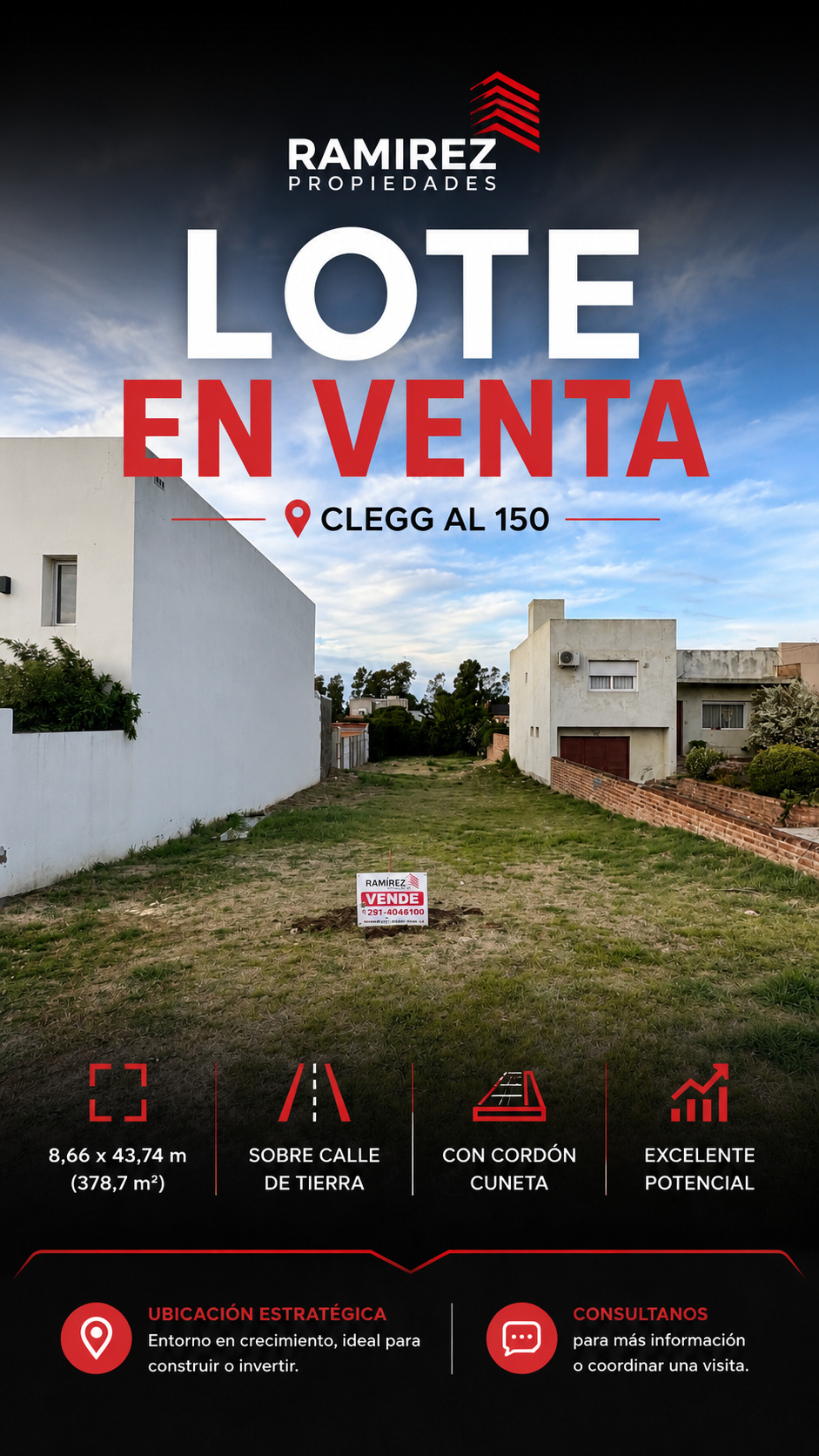 Terreno en Venta en Clegg 150, Palos Verdes, Bahía Blanca - Bahía Blanca Propiedades | SITIO OFICIAL l