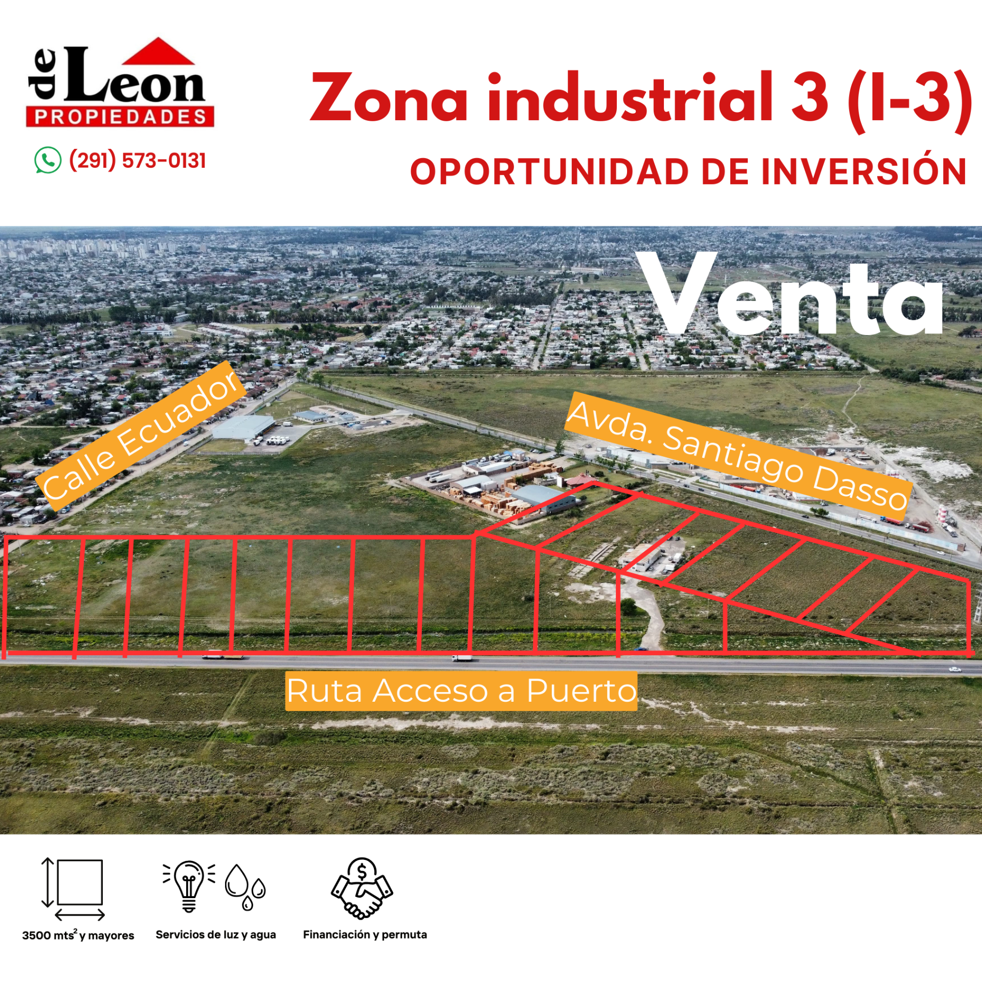 Terreno en Venta en Ruta 3 Sur Y Alejandro Santiago Dasso,  Bahía Blanca - Bahía Blanca Propiedades | SITIO OFICIAL l