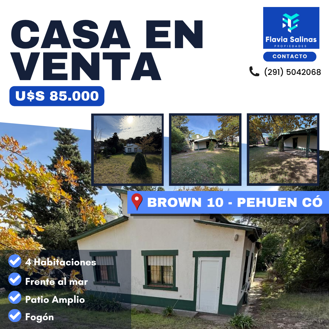 Casa en Venta en BROWN 10,  Pehuen Co - Bahía Blanca Propiedades | SITIO OFICIAL l