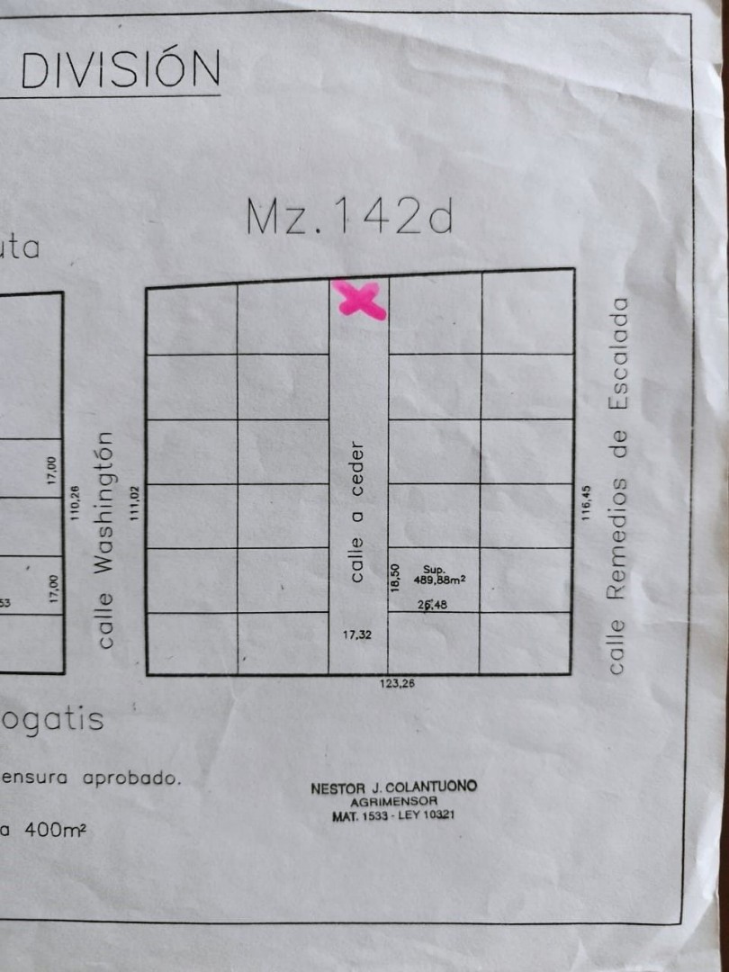 Terreno en Venta en Pascual De Arrogatis Entre Calle Washington Y Remedios De Escalada,  Bahía Blanca - Bahía Blanca Propiedades | SITIO OFICIAL l