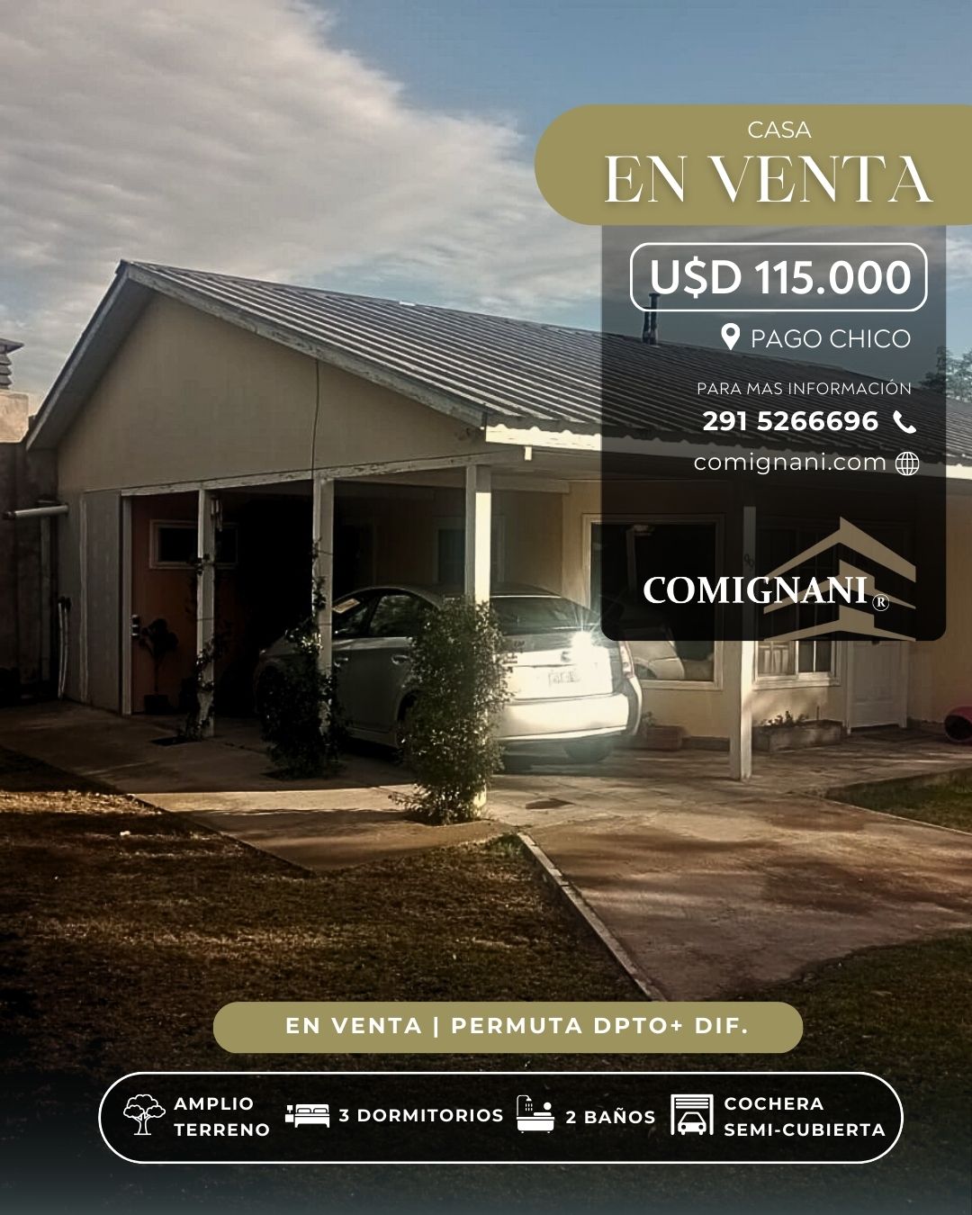 Casa en Venta en Pago Chico, Lote 99 ,  Punta Alta - Bahía Blanca Propiedades | SITIO OFICIAL l