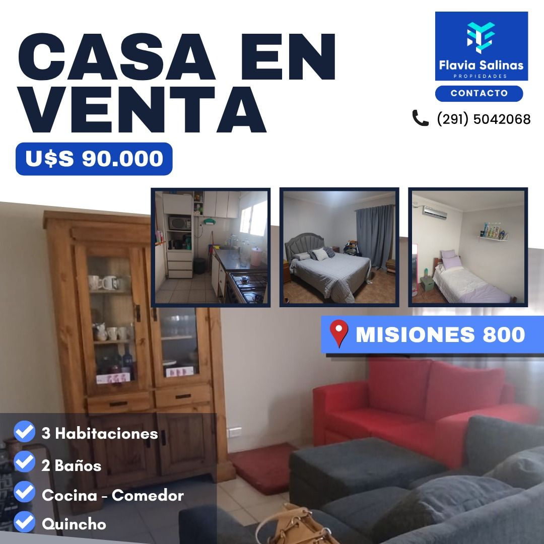 Casa en Venta en Misiones Al 800, Pedro Pico, Bahía Blanca - Bahía Blanca Propiedades | SITIO OFICIAL l