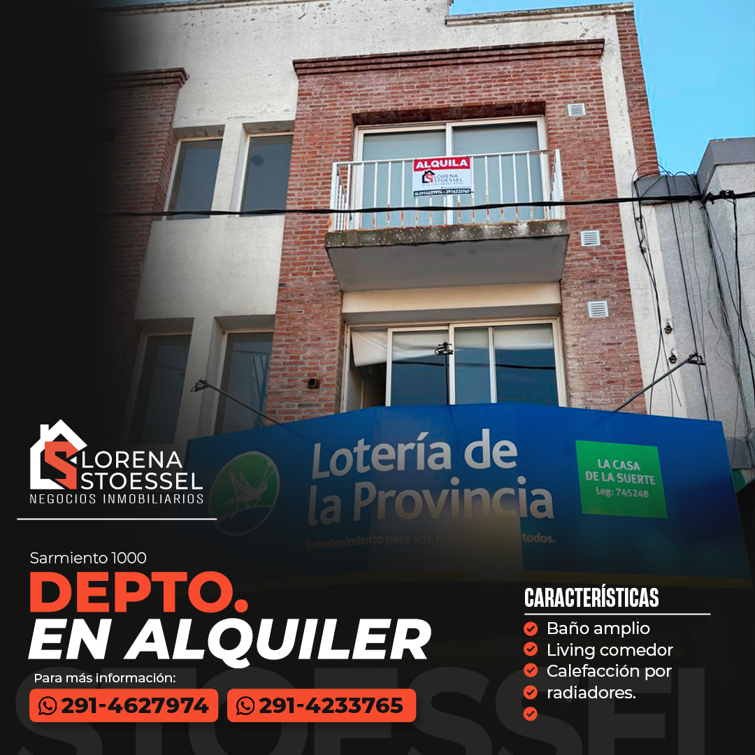 Departamento en Alquiler en Sarmiento 1016,  Bahía Blanca - Bahía Blanca Propiedades | SITIO OFICIAL l