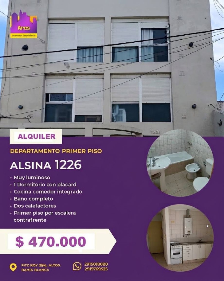 Departamento en Alquiler en ALSINA 1226, Centro, Bahía Blanca - Bahía Blanca Propiedades | SITIO OFICIAL l