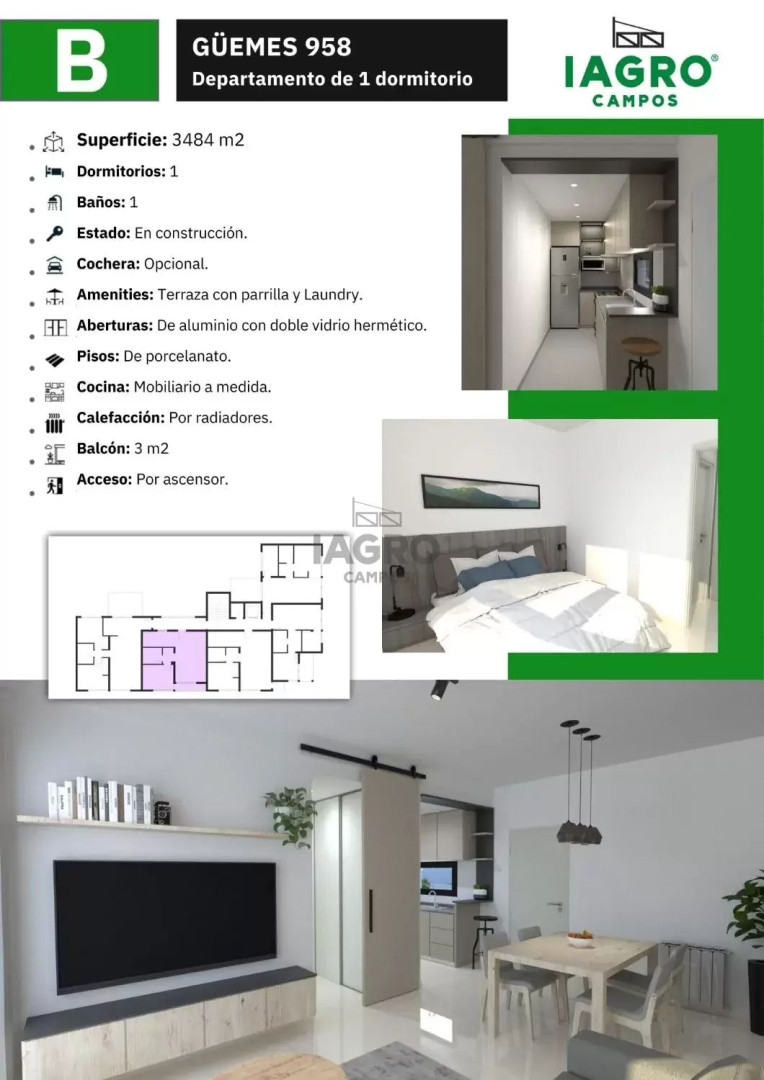 Departamento en Venta en Güemes 958, Pacifico, Bahía Blanca - Bahía Blanca Propiedades | SITIO OFICIAL l