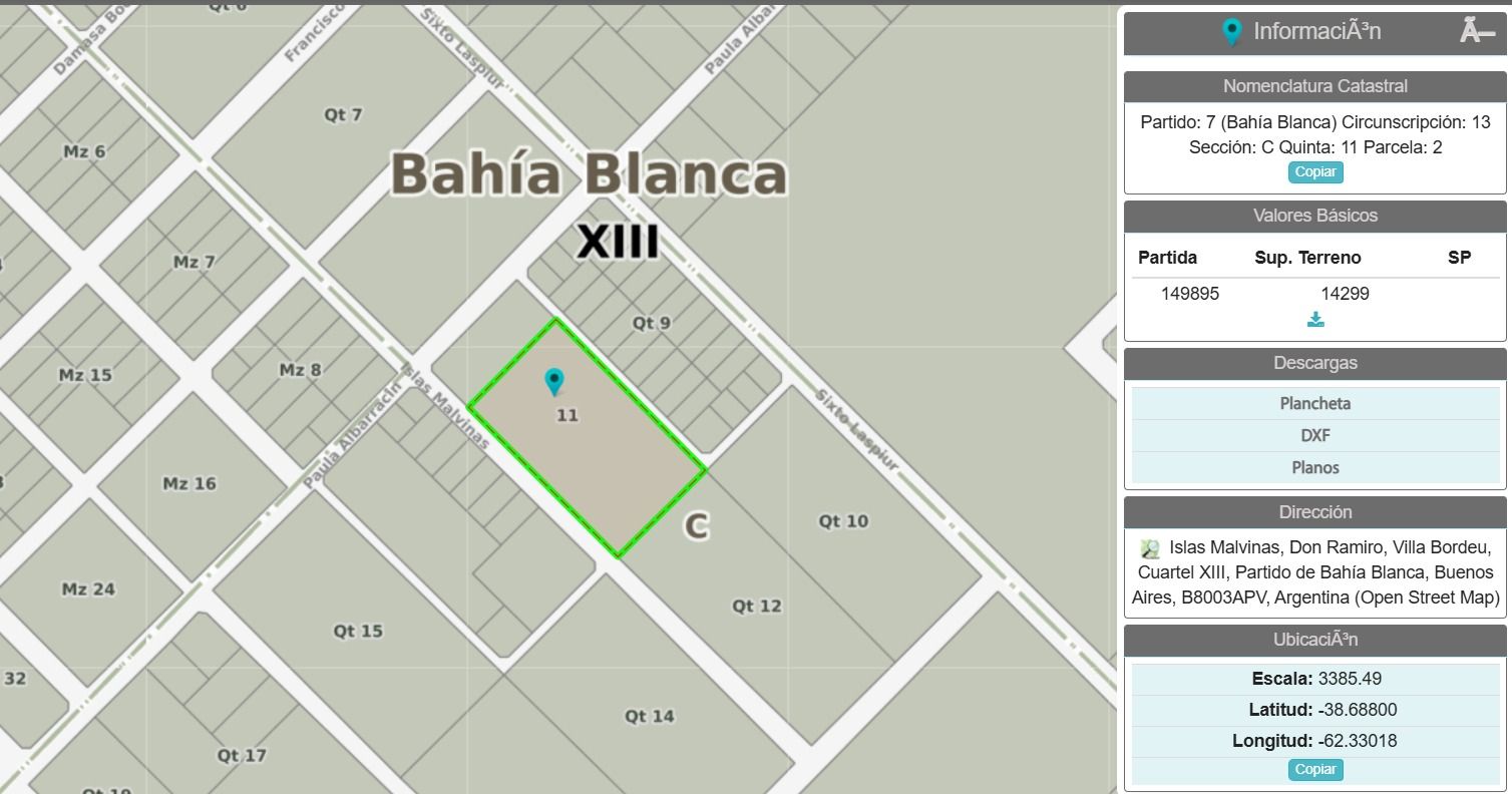 Terreno en Venta  Villa Bordeu, Bahía Blanca - Bahía Blanca Propiedades | SITIO OFICIAL l