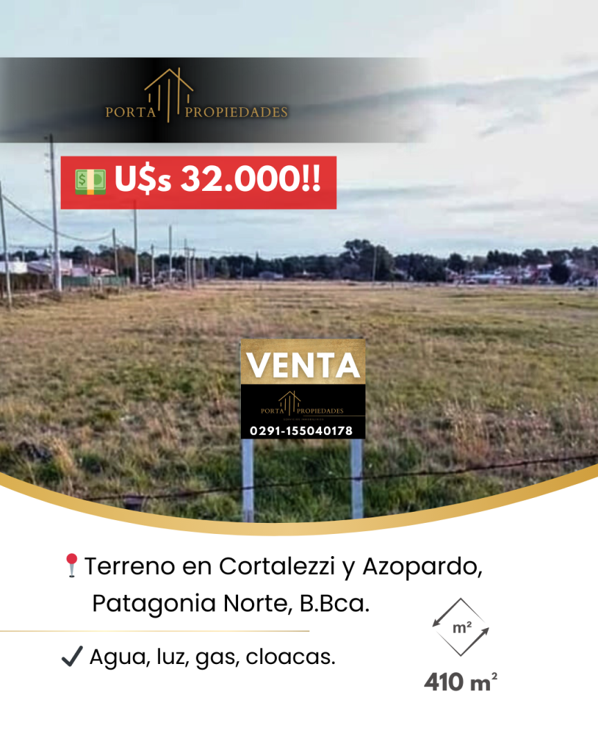 Terreno en Venta en Cortalezzi Y Azopardo , Patagonia Norte, Bahía Blanca - Bahía Blanca Propiedades | SITIO OFICIAL l