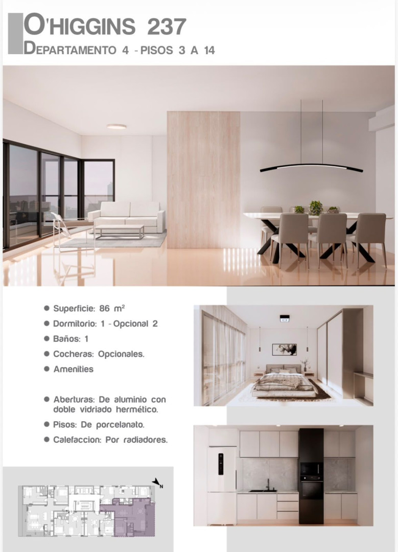 Departamento en Venta en O Higgins 200, Centro, Bahía Blanca - Bahía Blanca Propiedades | SITIO OFICIAL l