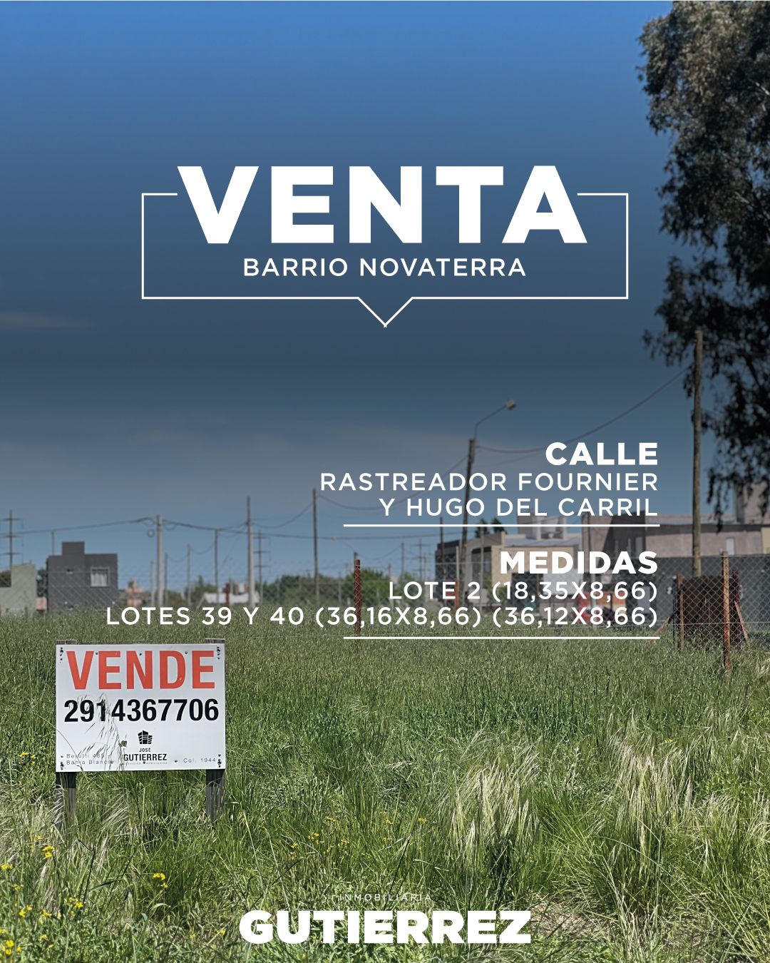 Terreno en Venta en Rastreador Fournier Y Hugo Del Carril, Nova Terra, Bahía Blanca - Bahía Blanca Propiedades | SITIO OFICIAL l