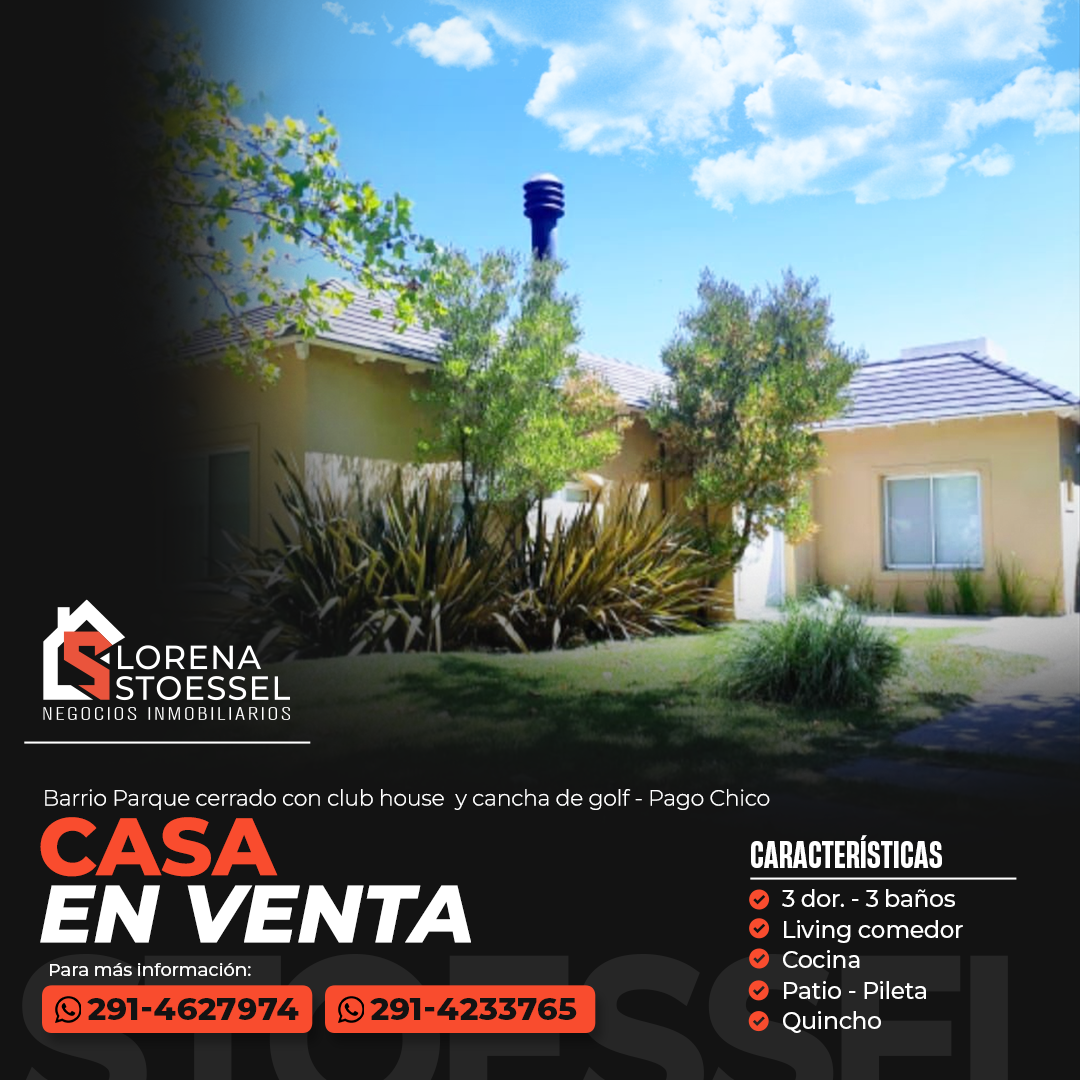 Casa en Venta  Pago Chico, Bahía Blanca - Bahía Blanca Propiedades | SITIO OFICIAL l