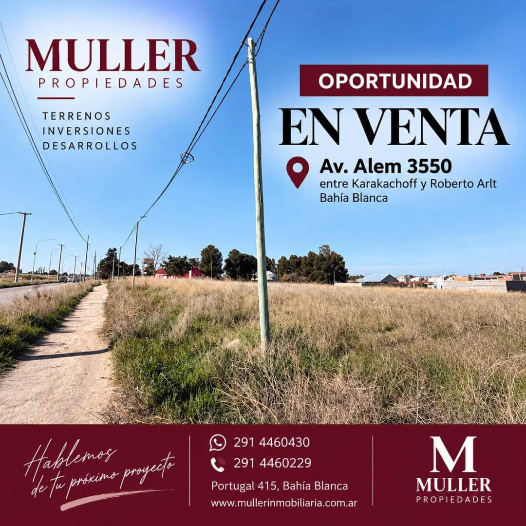 Terreno en Venta en ALEM 3550, Nueva Belgrano, Bahía Blanca - Bahía Blanca Propiedades | SITIO OFICIAL l