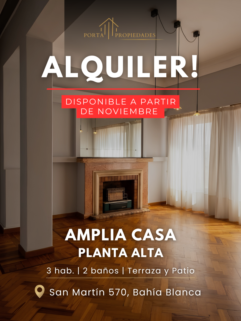 Casa en Alquiler en San Martin 570, Bahía Blanca, Centro, Bahía Blanca - Bahía Blanca Propiedades | SITIO OFICIAL l