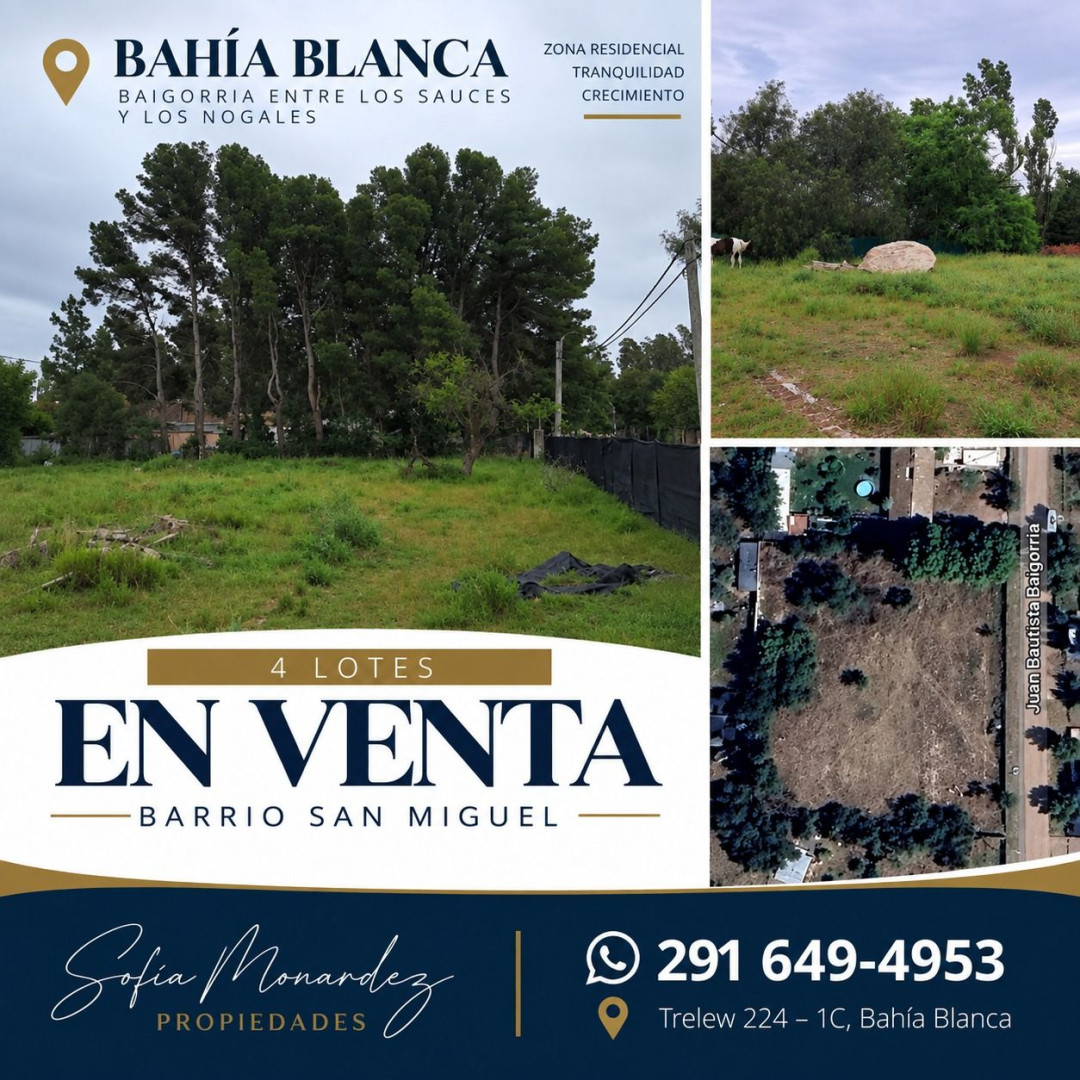 Terreno en Venta en Baigorria Y Los Sauces, San Miguel, Bahía Blanca - Bahía Blanca Propiedades | SITIO OFICIAL l