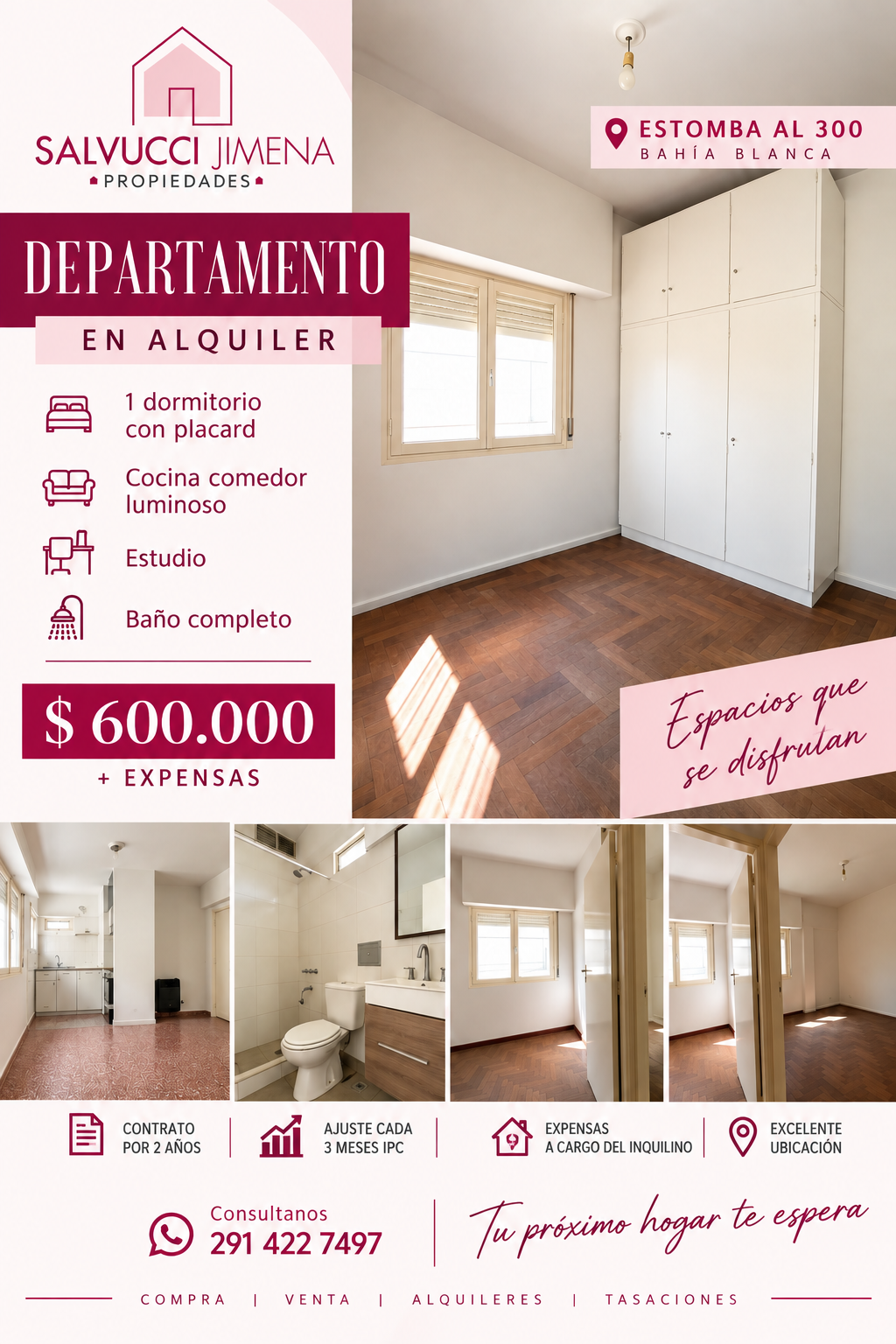 Departamento en Alquiler en Estomba 300, Centro, Bahía Blanca - Bahía Blanca Propiedades | SITIO OFICIAL l