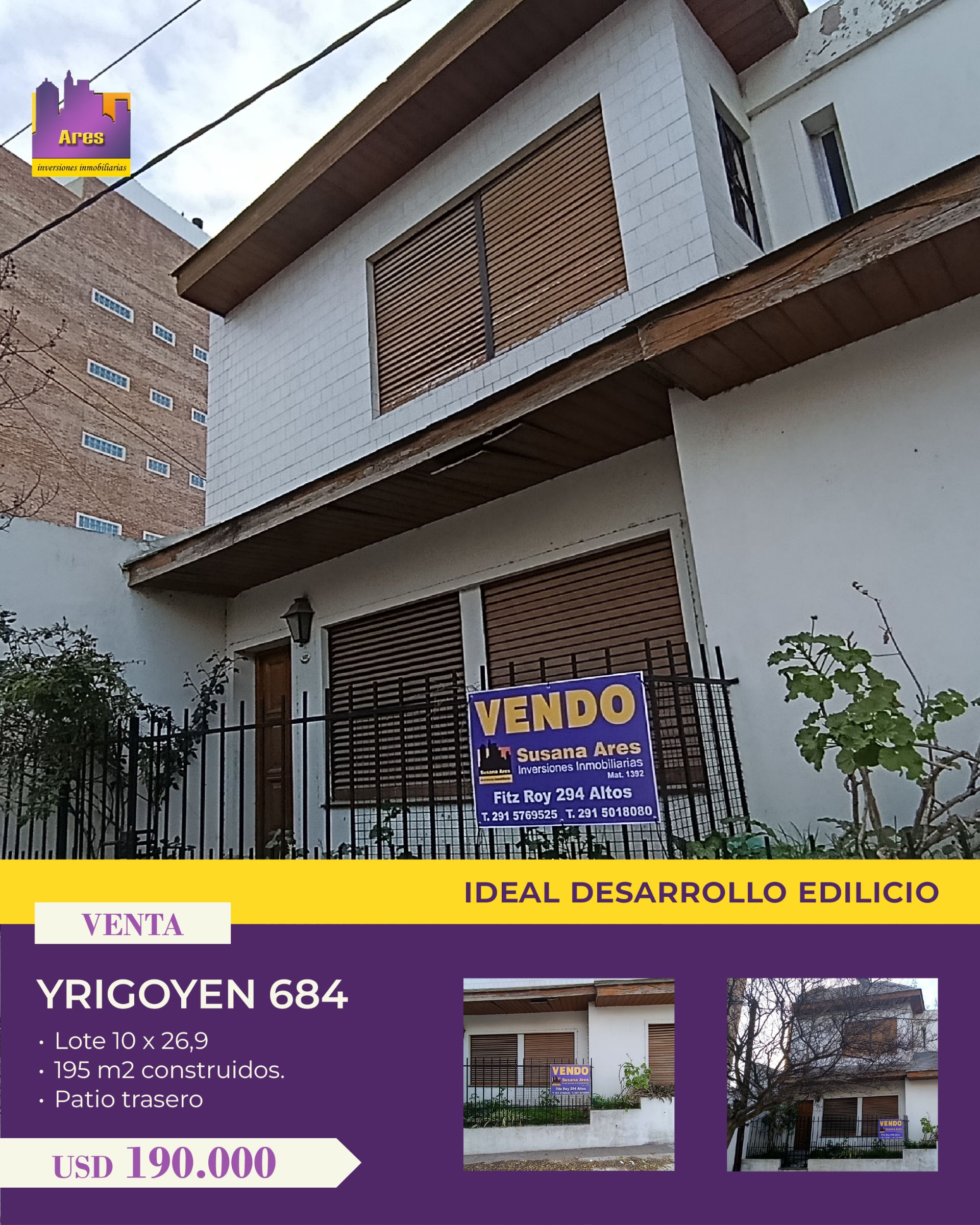 Casa en Venta en YRIGOYEN 684, Napostá, Bahía Blanca - Bahía Blanca Propiedades | SITIO OFICIAL l