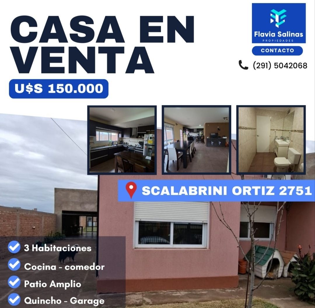 Casa en Venta en Scalabrini Ortiz 2751, Villa Hipodromo, Bahía Blanca - Bahía Blanca Propiedades | SITIO OFICIAL l
