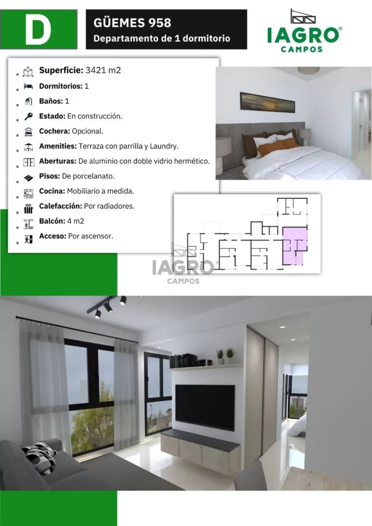 Departamento en Venta en Güemes 958, Pacifico, Bahía Blanca - Bahía Blanca Propiedades | SITIO OFICIAL l