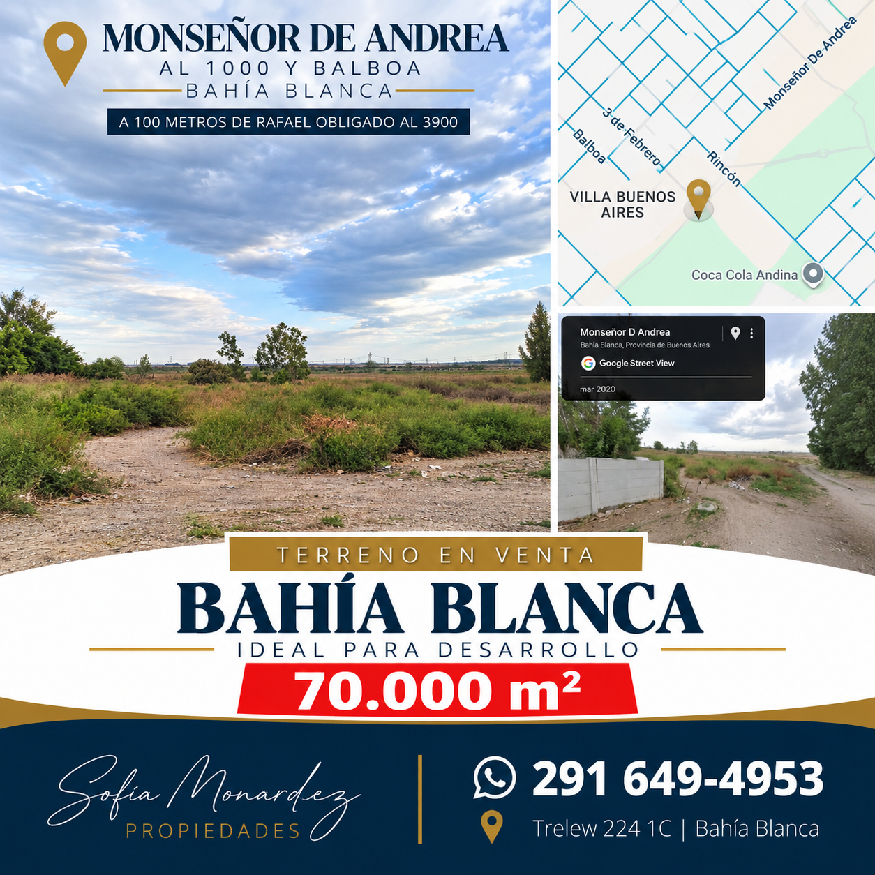 Terreno en Venta en Moseñor De Andrea Al 1000 Y Balboa,  Bahía Blanca - Bahía Blanca Propiedades | SITIO OFICIAL l