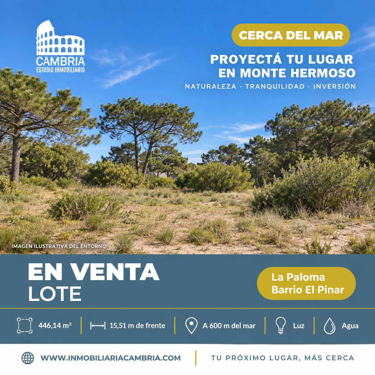 Terreno en Venta en LA PALOMA Y LAS URRACAS,  Monte Hermoso - Bahía Blanca Propiedades | SITIO OFICIAL l
