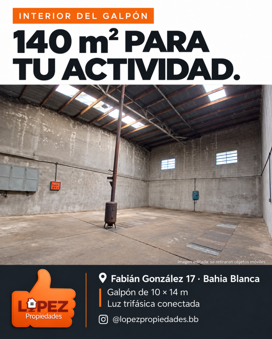 Galpón en Venta en Fabian Gonzalez 17 , Los Almendros, Bahía Blanca - Bahía Blanca Propiedades | SITIO OFICIAL l