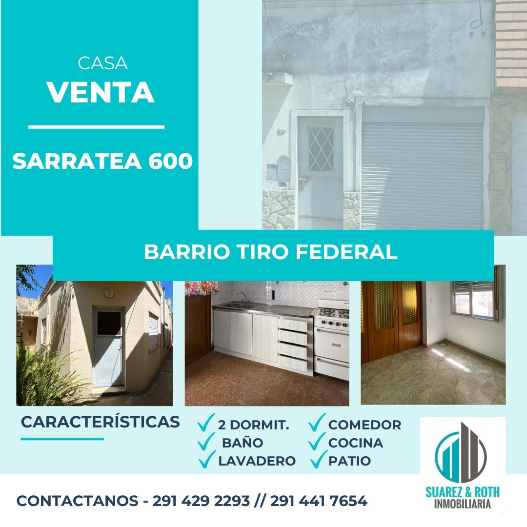 Casa en Venta en Sarratea 600, Tiro Federal, Bahía Blanca - Bahía Blanca Propiedades | SITIO OFICIAL l