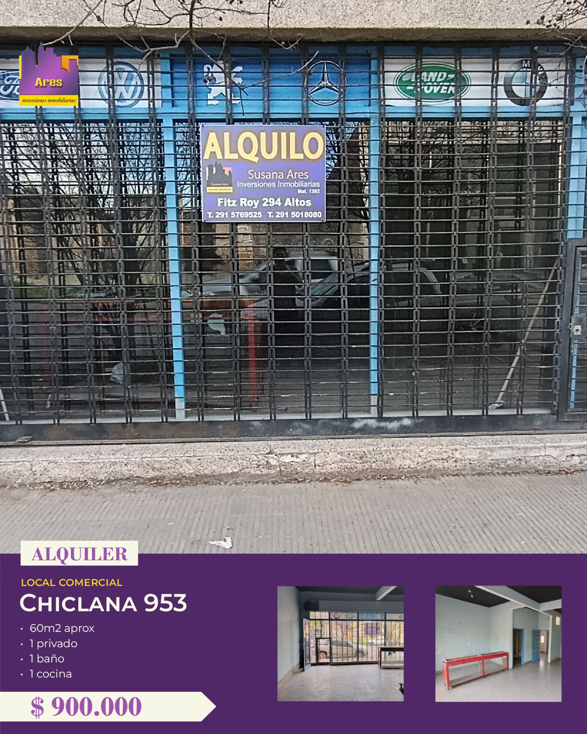 Local en Alquiler en CHICLANA 953, Tiro Federal, Bahía Blanca - Bahía Blanca Propiedades | SITIO OFICIAL l