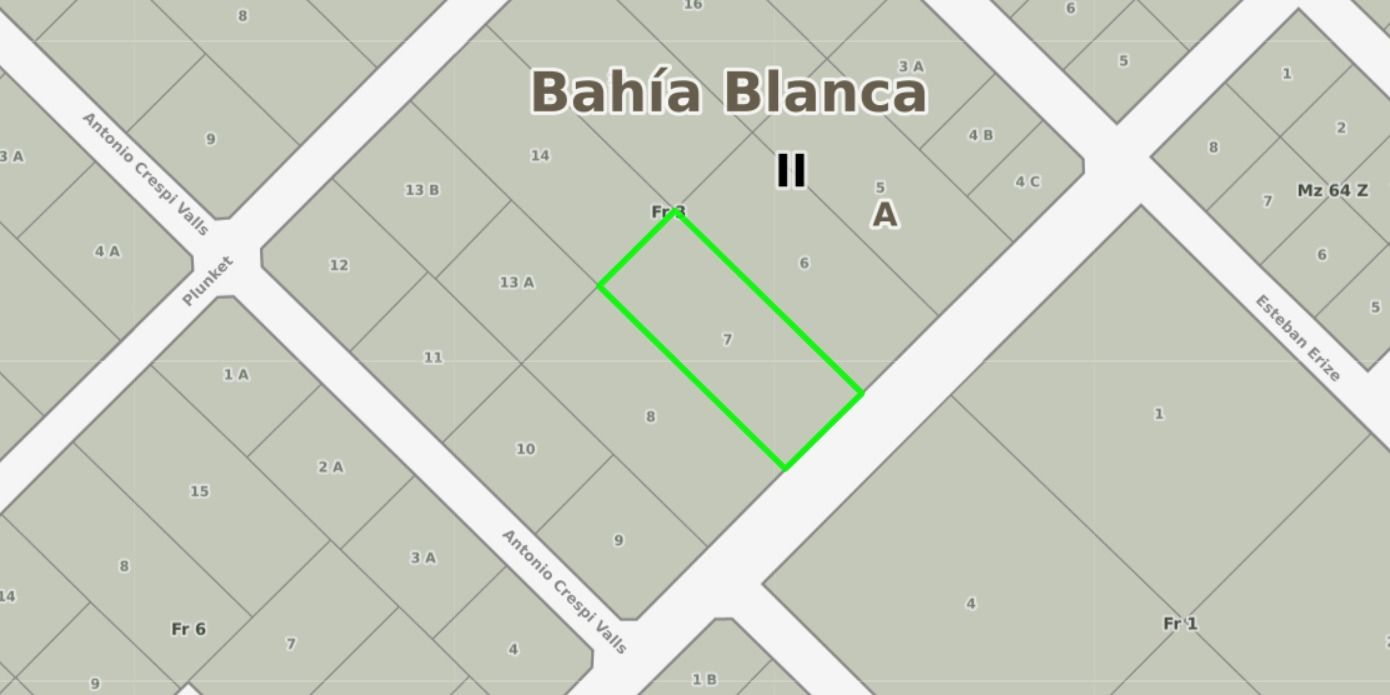 Terreno en Venta en Barrio San Carlos - Rigamonti Entre Crespi Valls Y Erize, San Carlos, Bahía Blanca - Bahía Blanca Propiedades | SITIO OFICIAL l