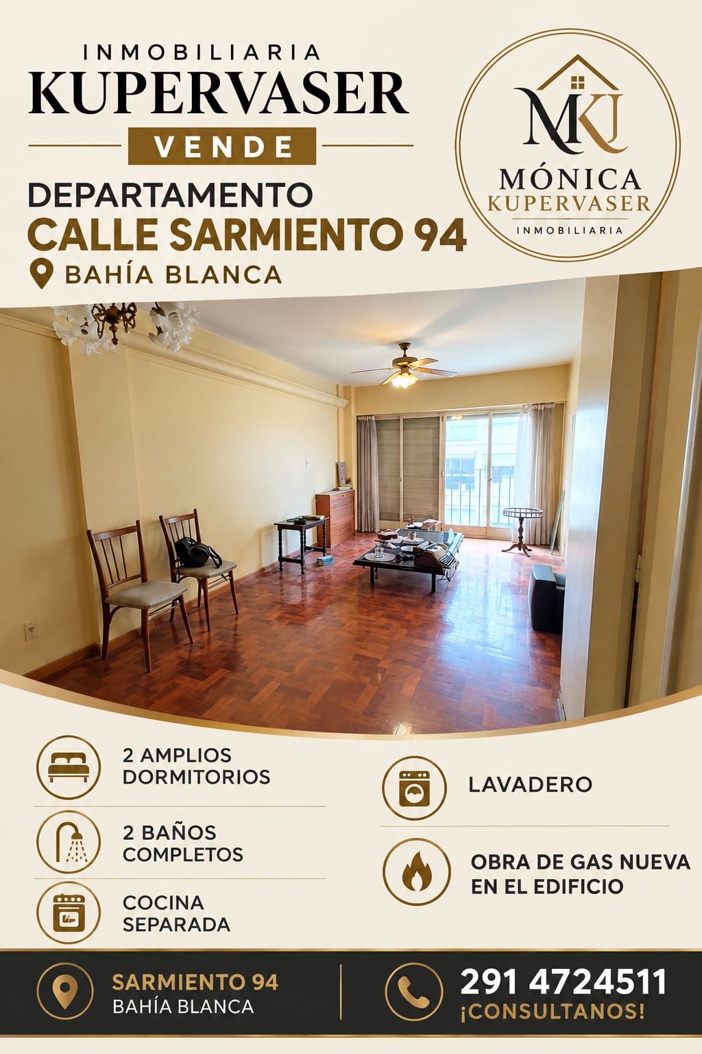 Departamento en Venta en Sarmiento 94, Centro, Bahía Blanca - Bahía Blanca Propiedades | SITIO OFICIAL l