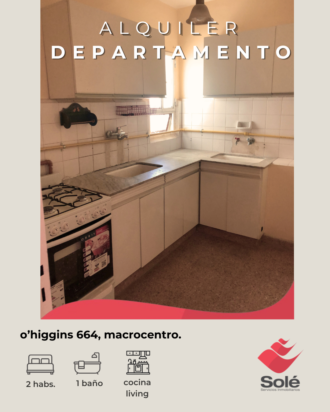 Departamento en Alquiler en Ohiggins 600, Centro, Bahía Blanca - Bahía Blanca Propiedades | SITIO OFICIAL l
