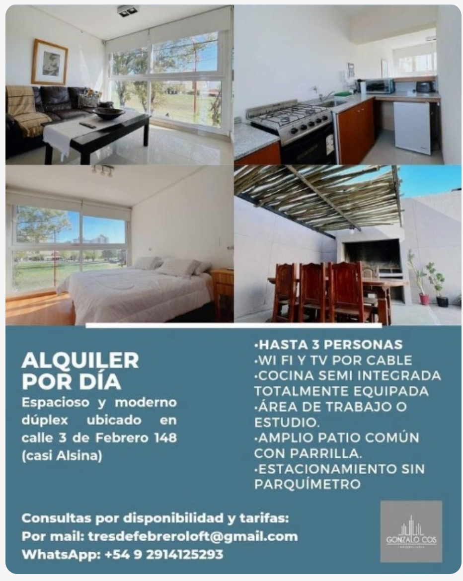 Departamento  - por Día en 3 De Febrero 148, La Falda, Bahía Blanca - Bahía Blanca Propiedades | SITIO OFICIAL l