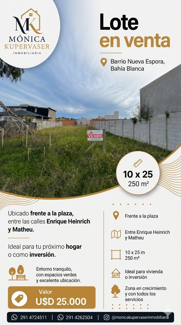 Terreno en Venta  Nueva Espora, Bahía Blanca - Bahía Blanca Propiedades | SITIO OFICIAL l
