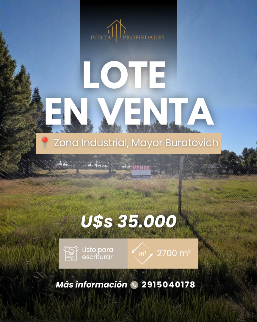 Terreno en Venta   Mayor Buratovich - Bahía Blanca Propiedades | SITIO OFICIAL l