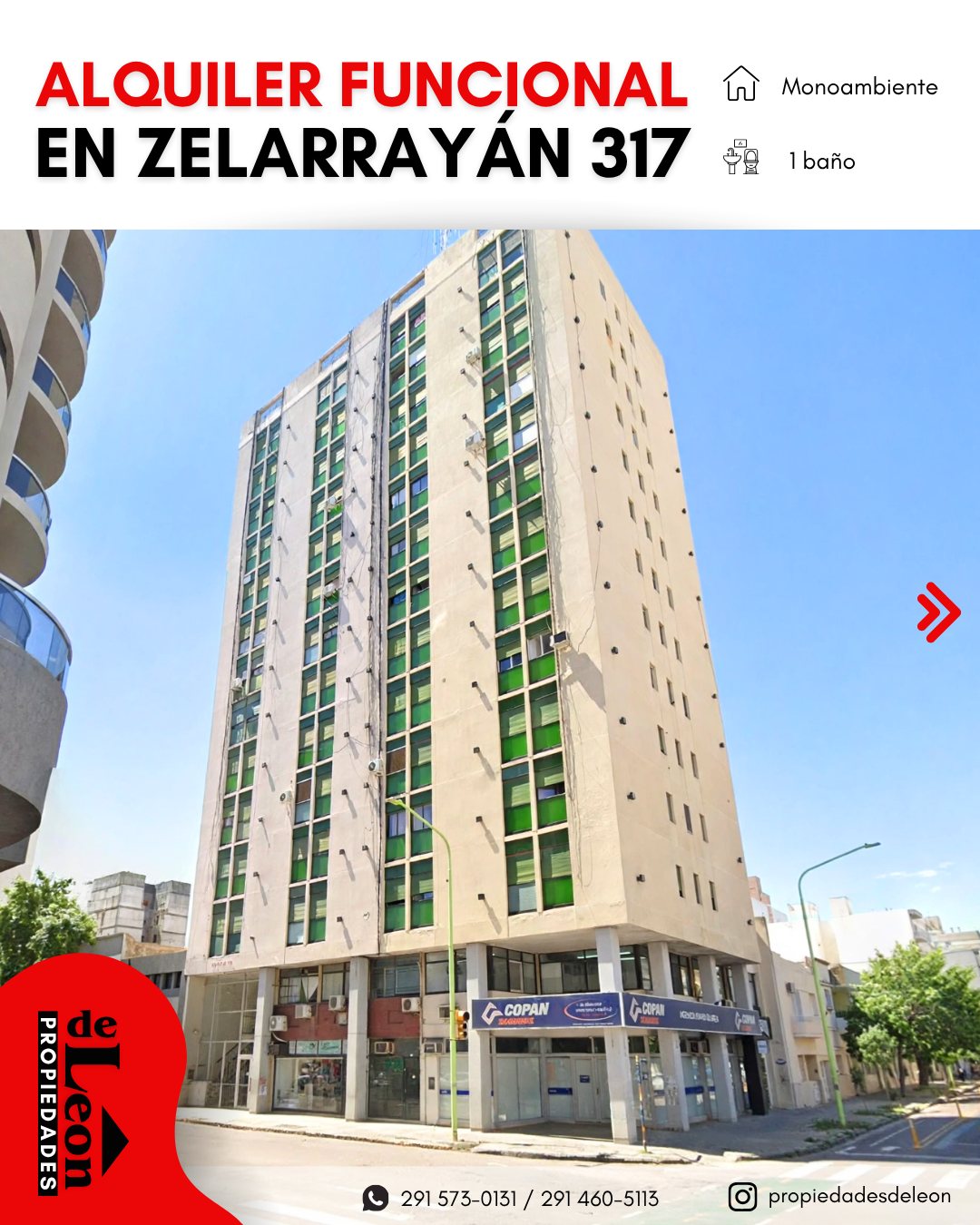 Departamento en Alquiler en Zelarrayan 317, Centro, Bahía Blanca - Bahía Blanca Propiedades | SITIO OFICIAL l