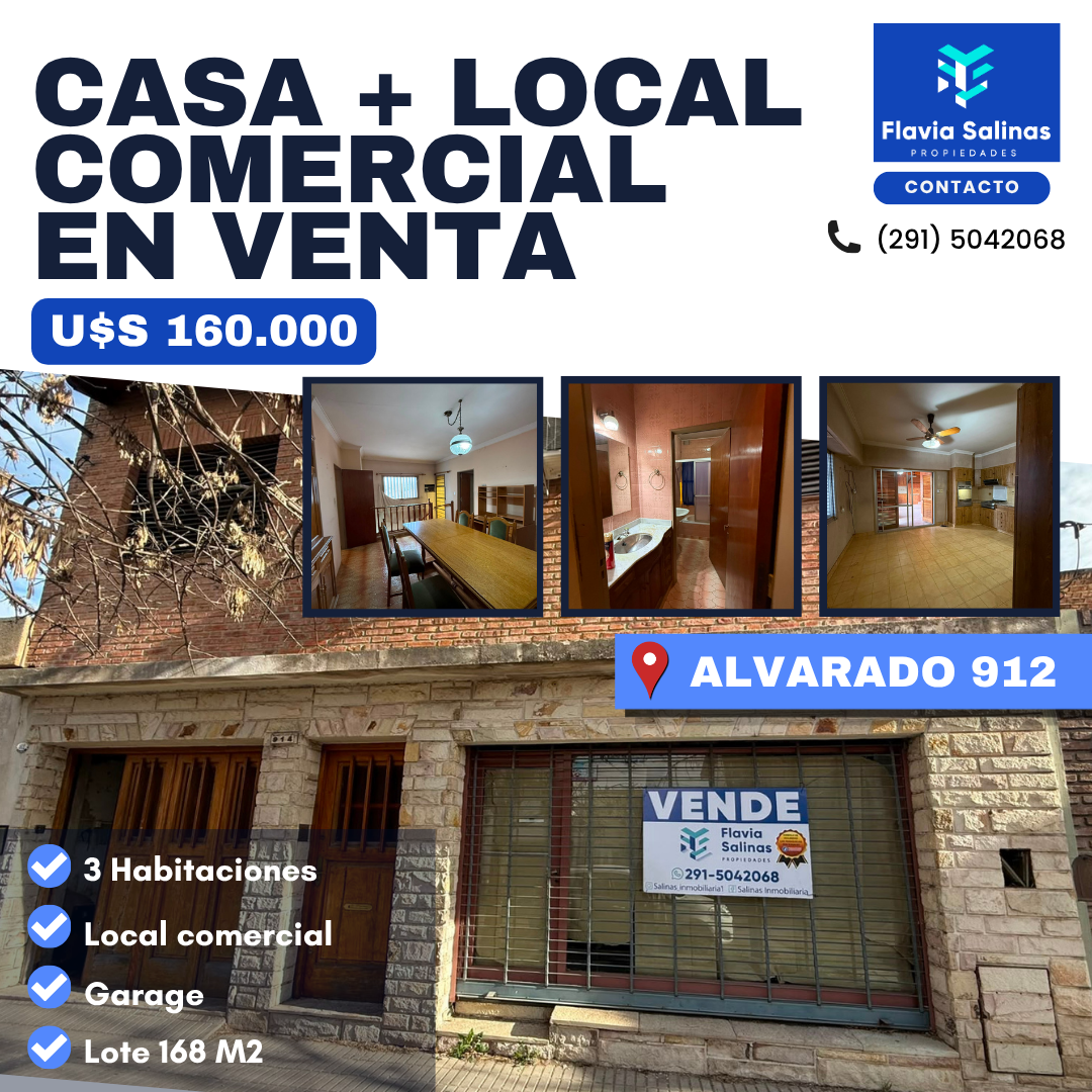 Casa en Venta en ALVARADO 912, Centro, Bahía Blanca - Bahía Blanca Propiedades | SITIO OFICIAL l