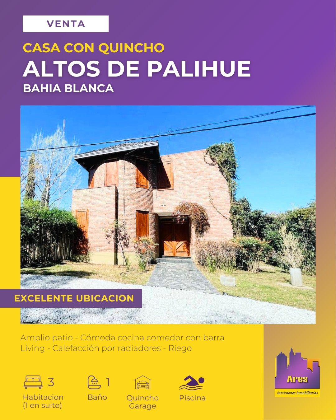 Casa en Venta en Gorriones 1800, Altos de Palihue, Bahía Blanca - Bahía Blanca Propiedades | SITIO OFICIAL l