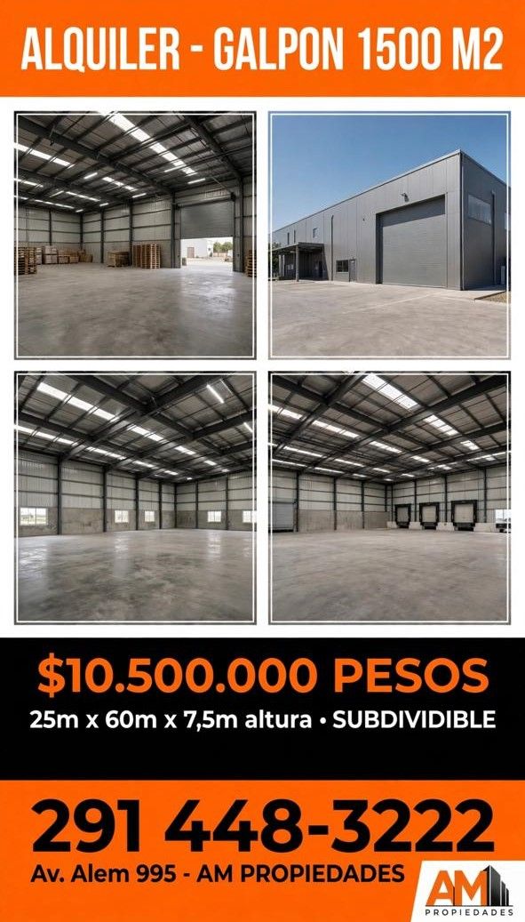 Galpón en Alquiler en Predio Industrial, Parque Industrial, Bahía Blanca - Bahía Blanca Propiedades | SITIO OFICIAL l