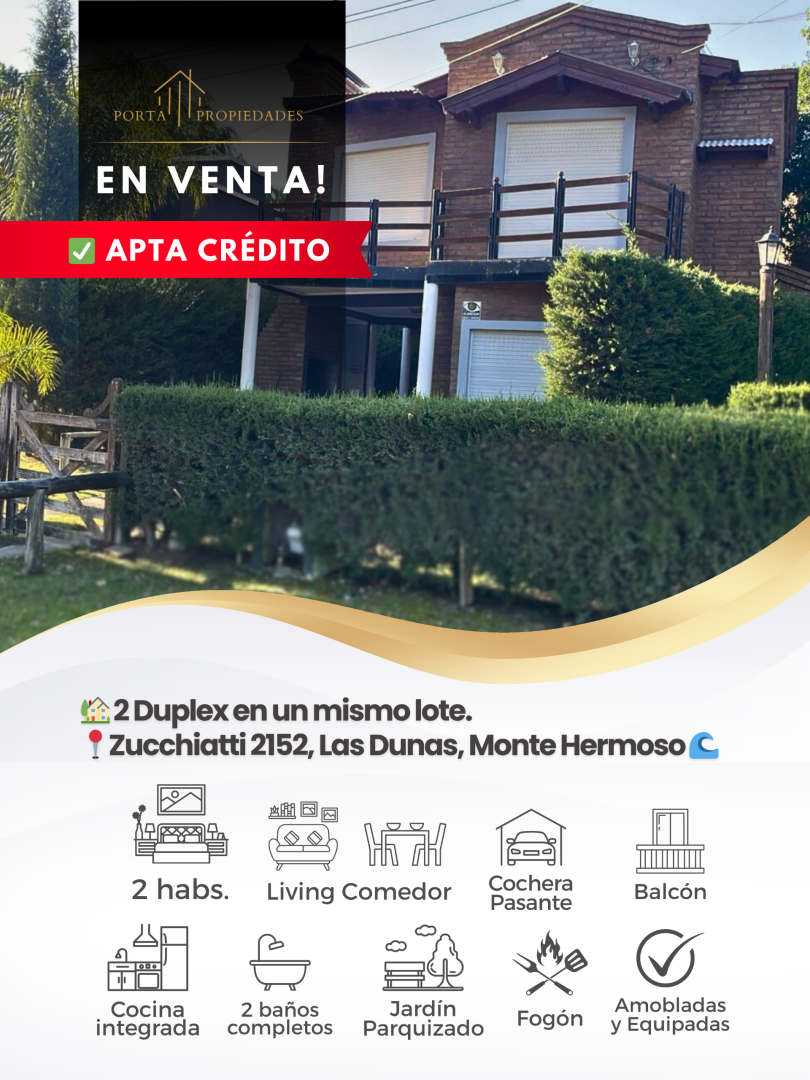 Cabaña en Venta en Av. Mons. Zucchiatti 2152, Las Dunas, Monte Hermoso - Bahía Blanca Propiedades | SITIO OFICIAL l