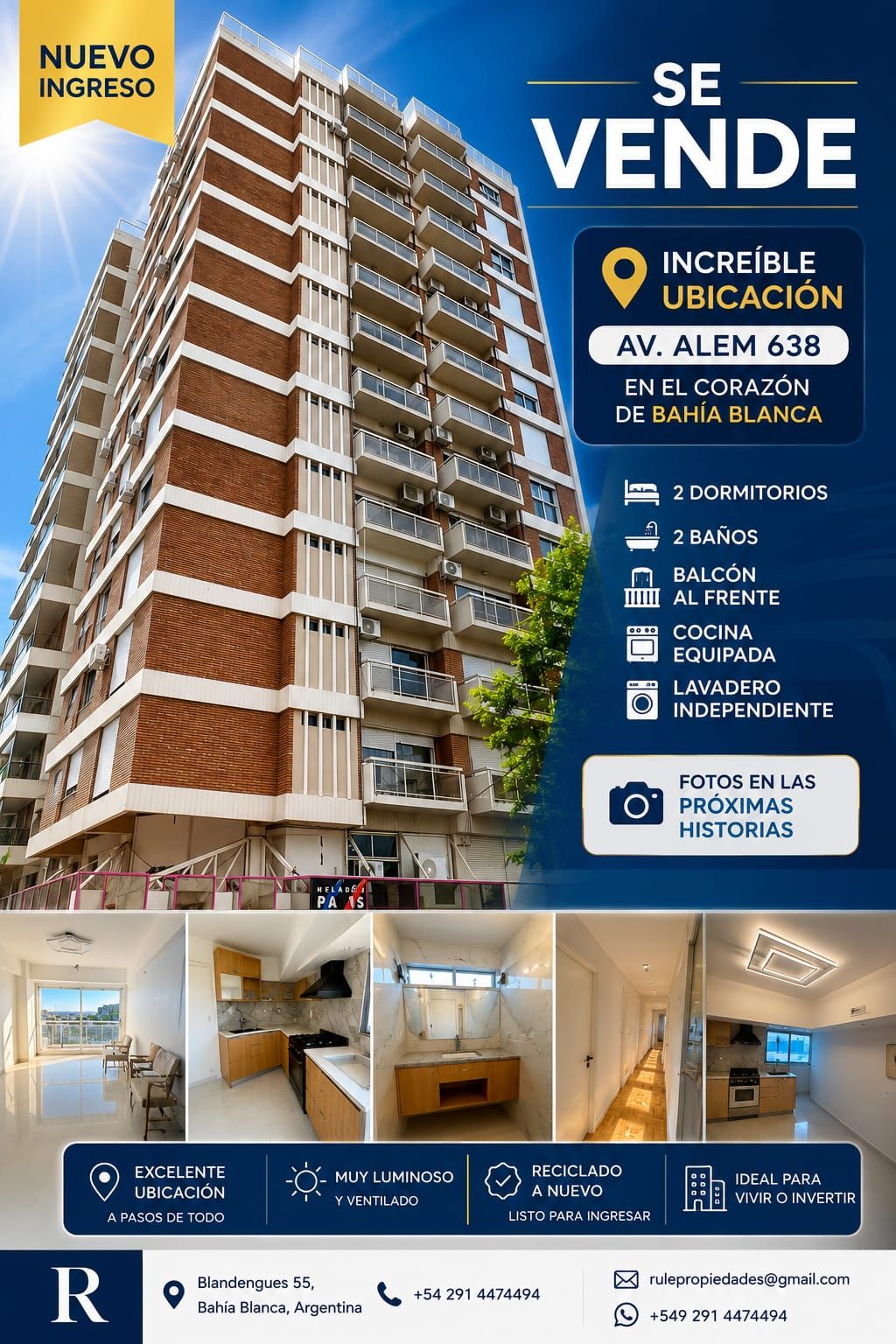 Departamento en Venta en Avenida Alem 683, Centro, Bahía Blanca - Bahía Blanca Propiedades | SITIO OFICIAL l