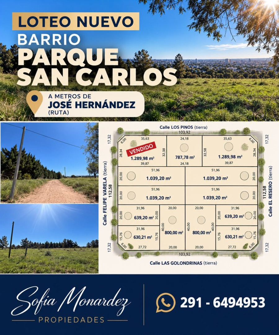 Terreno en Venta en El Resero 1600, San Carlos, Bahía Blanca - Bahía Blanca Propiedades | SITIO OFICIAL l