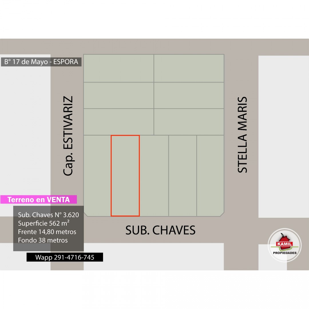 Terreno en Venta en Suboficial De Marina R. Chaves 3620, Espora, Bahía Blanca - Bahía Blanca Propiedades | SITIO OFICIAL l