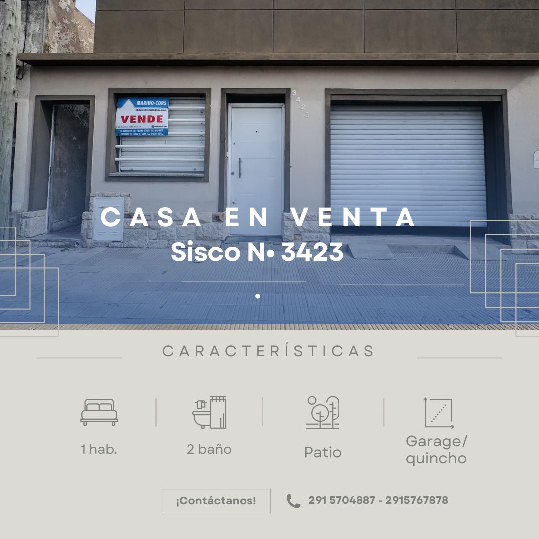 Casa en Venta en Sisco 3423, Ingeniero White, Bahía Blanca - Bahía Blanca Propiedades | SITIO OFICIAL l