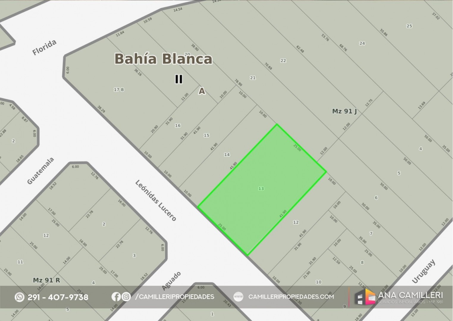 Terreno en Venta en Leónidas Lucero 1400, Villa Floresta, Bahía Blanca - Bahía Blanca Propiedades | SITIO OFICIAL l