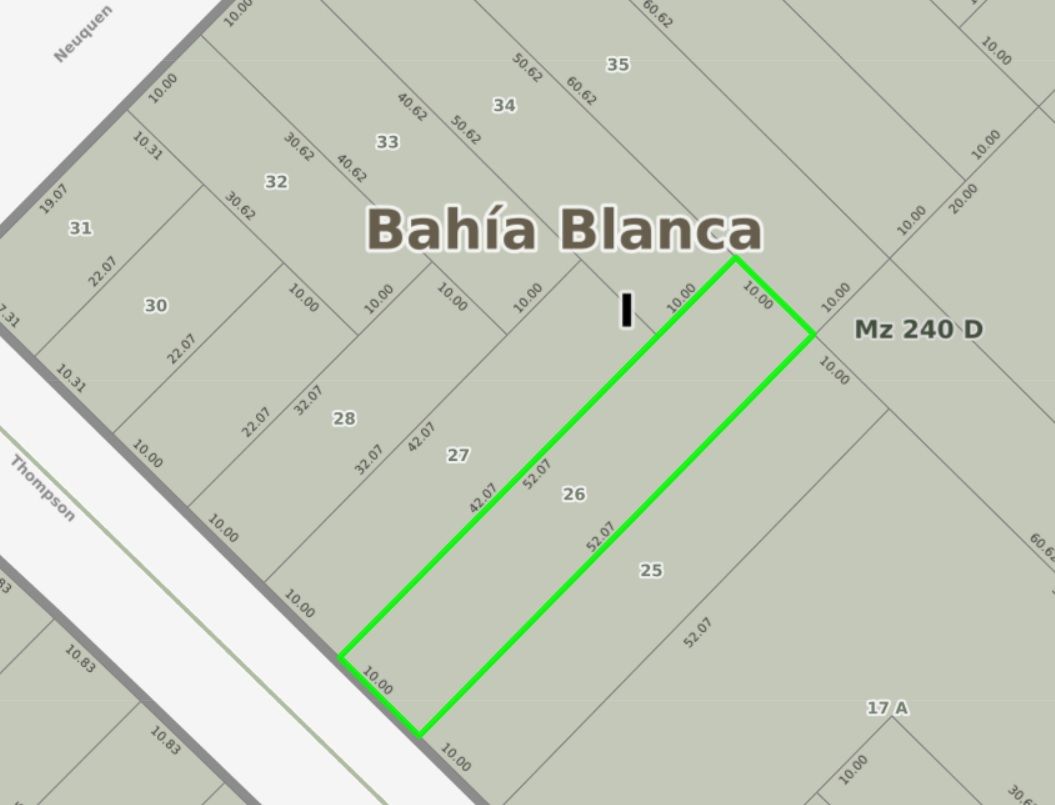 Terreno en Venta en Thompson 1350, Pedro Pico, Bahía Blanca - Bahía Blanca Propiedades | SITIO OFICIAL l