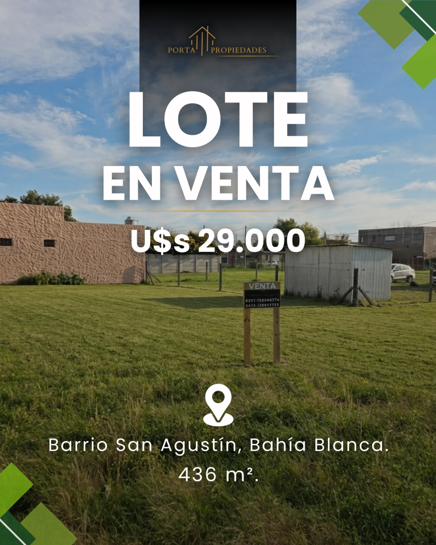 Terreno en Venta en Miguel Loyola 2151, San Agustin, Bahía Blanca - Bahía Blanca Propiedades | SITIO OFICIAL l