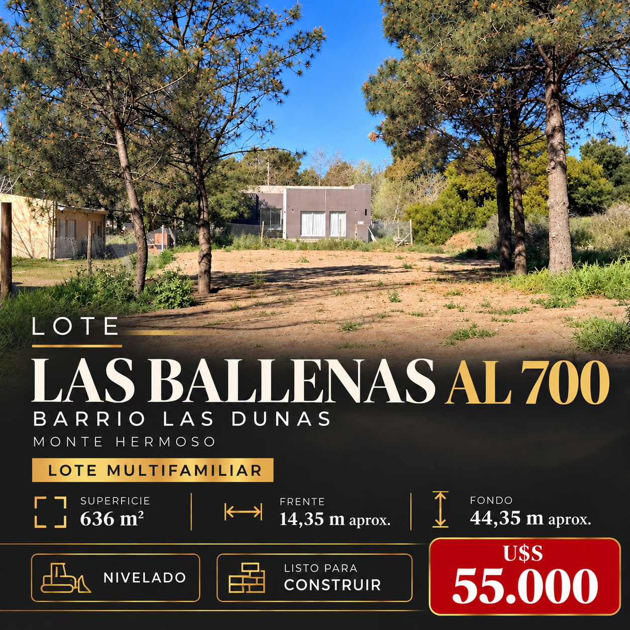 Terreno en Venta en Las Ballenas 700, Las Dunas, Monte Hermoso - Bahía Blanca Propiedades | SITIO OFICIAL l